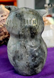 Labradorite Crystal Owl Statue 🗿🌈✨🦉