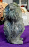 Labradorite Crystal Owl Statue 🗿🌈✨🦉