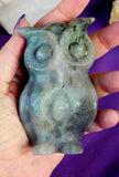 Labradorite Crystal Owl Statue 🗿🌈✨🦉