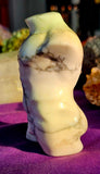 Howlite Crystal Masculine Torso Carving 🤍🏋️‍♂️🩶🖤