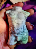 Howlite Crystal Masculine Torso Carving 🤍🏋️‍♂️🩶🖤