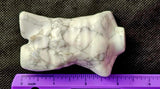 Howlite Crystal Masculine Torso Carving 🤍🏋️‍♂️🩶🖤