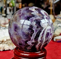 Chevron Amethyst Crystal Sphere ✨💜🔮