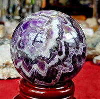 Chevron Amethyst Crystal Sphere ✨💜🔮