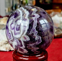 Chevron Amethyst Crystal Sphere ✨💜🔮