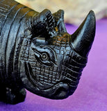 Matte Finished Black Obsidian Crystal Rhino Statue 🖤✨🦏😍