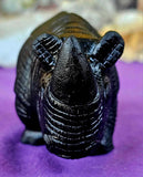 Matte Finished Black Obsidian Crystal Rhino Statue 🖤✨🦏😍