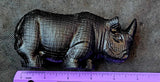 Matte Finished Black Obsidian Crystal Rhino Statue 🖤✨🦏😍