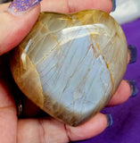 MD. Peach Moonstone Crystal Puffy Heart 💘🍑🥰