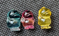 Mini Rainbow Fluorite Crystal Pokemon Psyduck Figurine 💛🦆💜