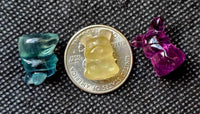 Mini Rainbow Fluorite Crystal Pokemon Pikachu Figurine ⚡🐭💛