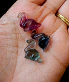 Mini Rainbow Fluorite Crystal Brachiosaurus Dinosaur Figurine 🦕💜🦖