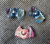 Mini Rainbow Fluorite Crystal Scary Bat Carving 😱🦇💜