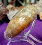 XL. Peach Moonstone Crystal Puffy Heart ❤️🍑🤩✨