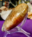 XL. Peach Moonstone Crystal Puffy Heart ❤️🍑🤩✨