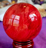 LG. Pink Smelter Glass Crystal Sphere 💗🔮🩷