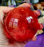 LG. Pink Smelter Glass Crystal Sphere 💗🔮🩷