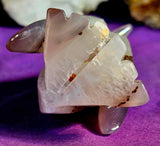 LG. Purple Agate Penguin Carving w/Druzy ✨🤩🐧💜