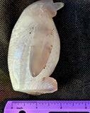 LG. Purple Agate Penguin Carving w/Druzy ✨🤩🐧💜