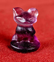 Mini Rainbow Fluorite Crystal Sphynx Cat Figurine 💜🐈🐾