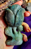 LG. Labradorite Crystal Rose Carving 🌹🥀😍