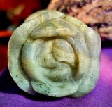LG. Labradorite Crystal Rose Carving 🌹🥀😍