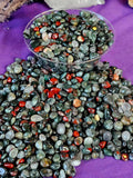 Bloodstone Crystal Chips 3oz ✨🩸🩶🖤