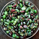 Zoisite & Ruby Crystal Chips 💚🖤❤️