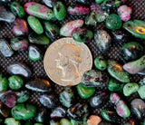 Zoisite & Ruby Crystal Chips 💚🖤❤️