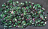 Zoisite & Ruby Crystal Chips 💚🖤❤️