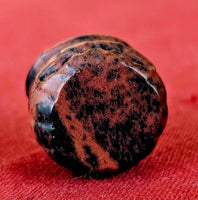 Mahogany Obsidian Crystal Jack-O-Lantern w/Hat Carving 🧙‍♀️🖤🎃