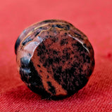 Mahogany Obsidian Crystal Jack-O-Lantern w/Hat Carving 🧙‍♀️🖤🎃