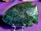 Labradorite Crystal Fish Carving 🐠✨🤩🐟