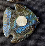 Labradorite Crystal Fish Carving 🐠✨🤩🐟