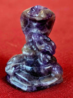 Chevron Amethyst Crystal Coiled Cobra Snake Figurine 🐍💜✨