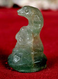 Green Fluorite Crystal Coiled Cobra Snake Figurine 💚🐍🍏