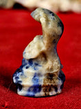 Sodalite Crystal Coiled Snake Figurine 🐍🩵💙