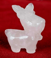 Rose Quartz Crystal Reindeer Figurine 🩷🦌🌸