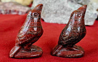 Brecciated Red Jasper Crystal Raven Carving 🐦‍⬛✨❤️