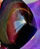 LG. Partially Matte/Raw/Polished Finished Rainbow Obsidian Heart ❤️🌈🖤😍✨