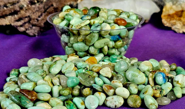SM. Chrysocolla Crystal Tumbles 3oz Bag 🩵💠🫐