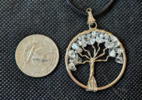 Clear Quartz Crystal Tree of Life Necklace on Adjustable Rope Chain 📿🤍🌳