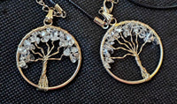 Clear Quartz Crystal Tree of Life Necklace on Adjustable Rope Chain 📿🤍🌳