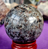 Yooperlite Crystal Sphere 🖤🔮✨🧡