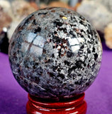 Yooperlite Crystal Sphere 🖤🔮✨🧡