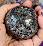Yooperlite Crystal Sphere 🖤🔮✨🧡