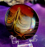 Sardonyx Crystal Palmstone 🖤🧡❤️💛