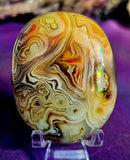 Sardonyx Crystal Palmstone 🖤🧡❤️💛