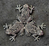 Assorted Metal Triple Frog Crystal Sphere Holder 🔮✨🐸⚜️