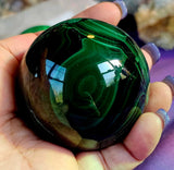 Malachite Crystal Sphere #3 💚🔮🤩💚